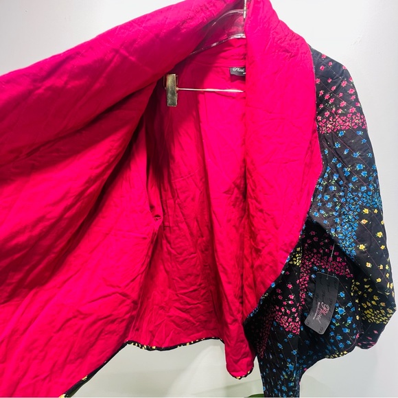 PHOOL Cotton Quilted Jacket Cascade Collar Floral Plus Size NWT - Picture 6 of 13